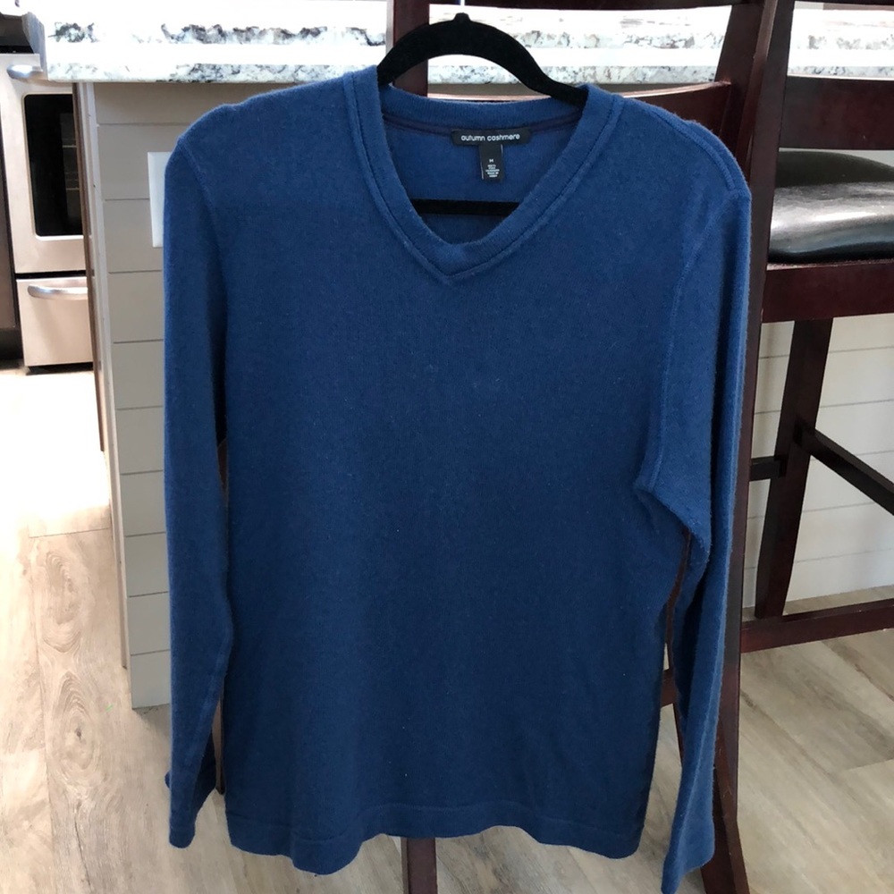 Navy blue autumn cashmere long sleeve